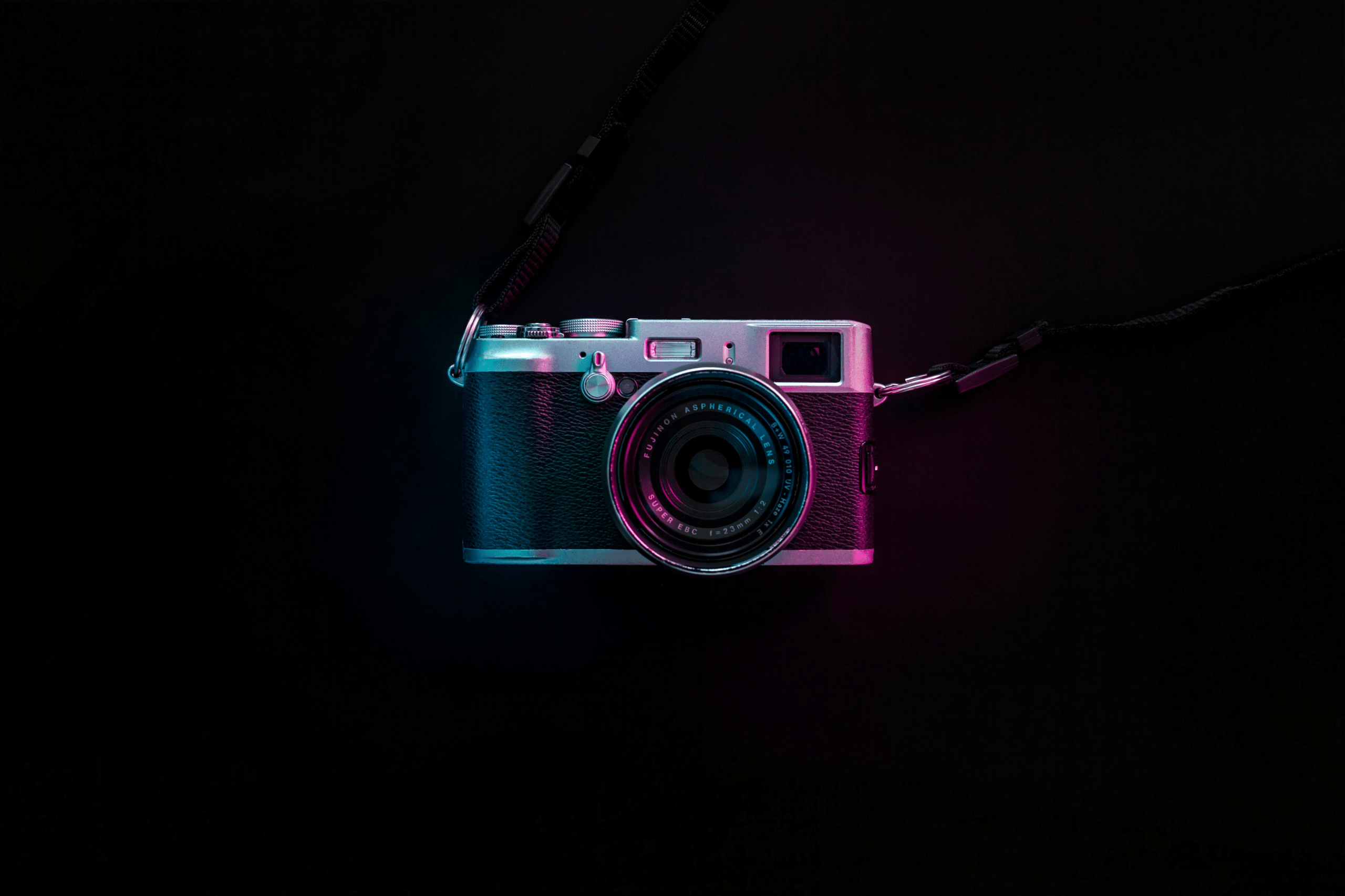 Image of a camera on a black background