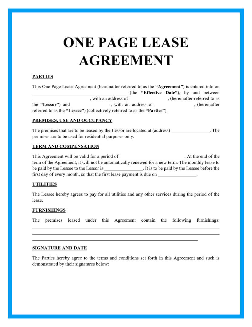 Private Rental Agreement Template