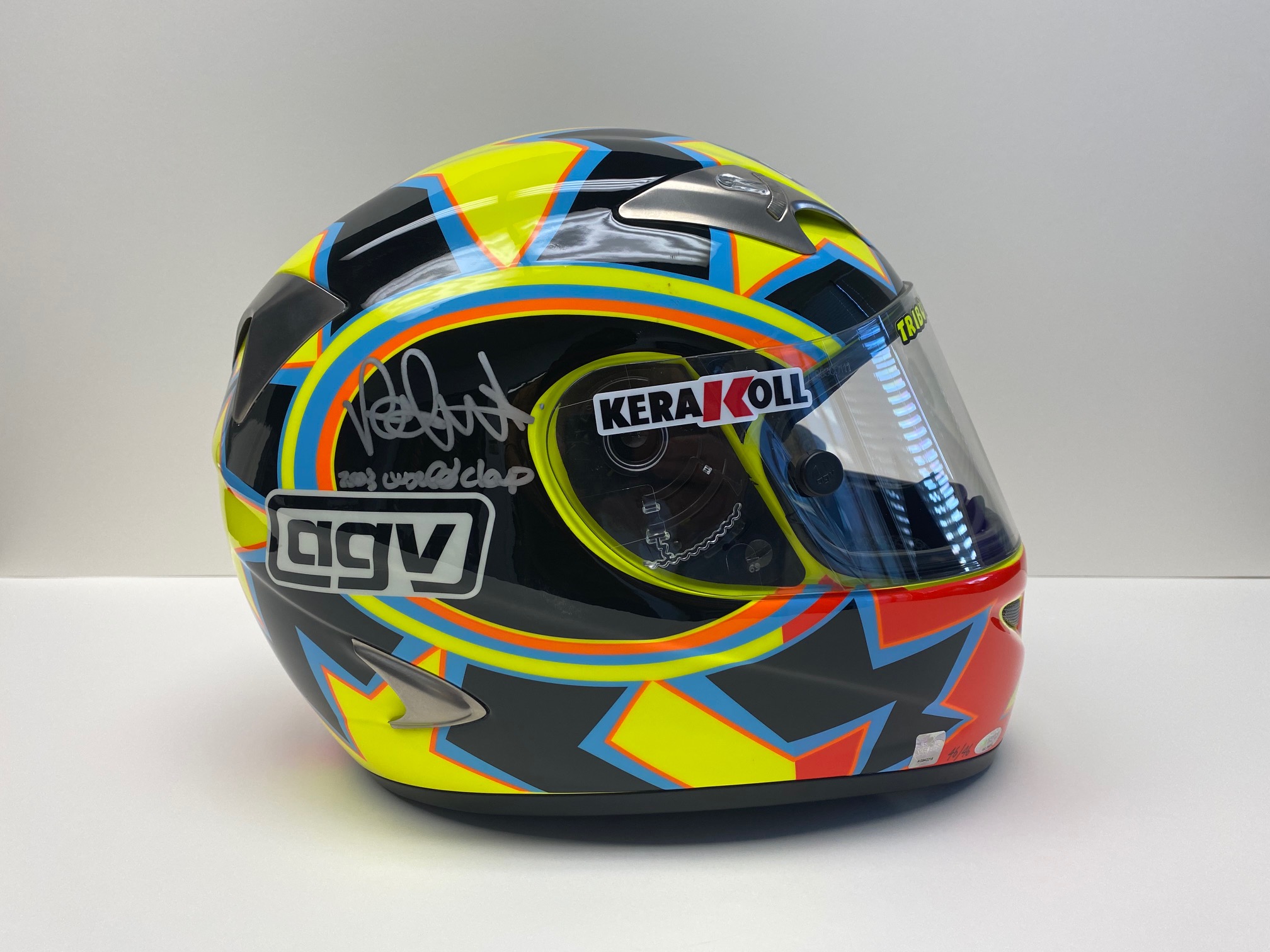 Valentino Rossi 2003 World Champion Helmet #46/46 - Autographed