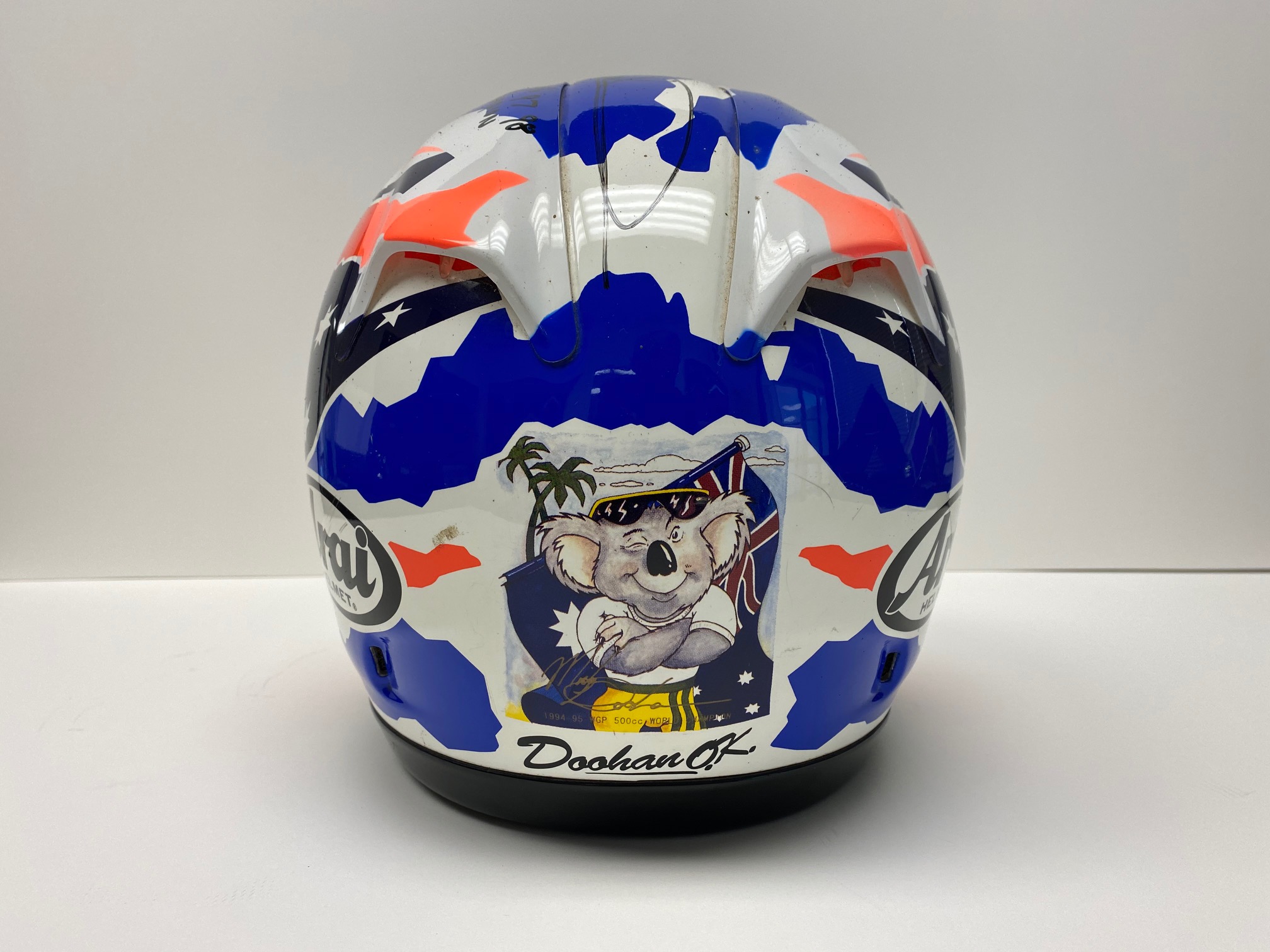 Mick Doohan 1996 Worn ARAI Helmet - Autographed Collectables