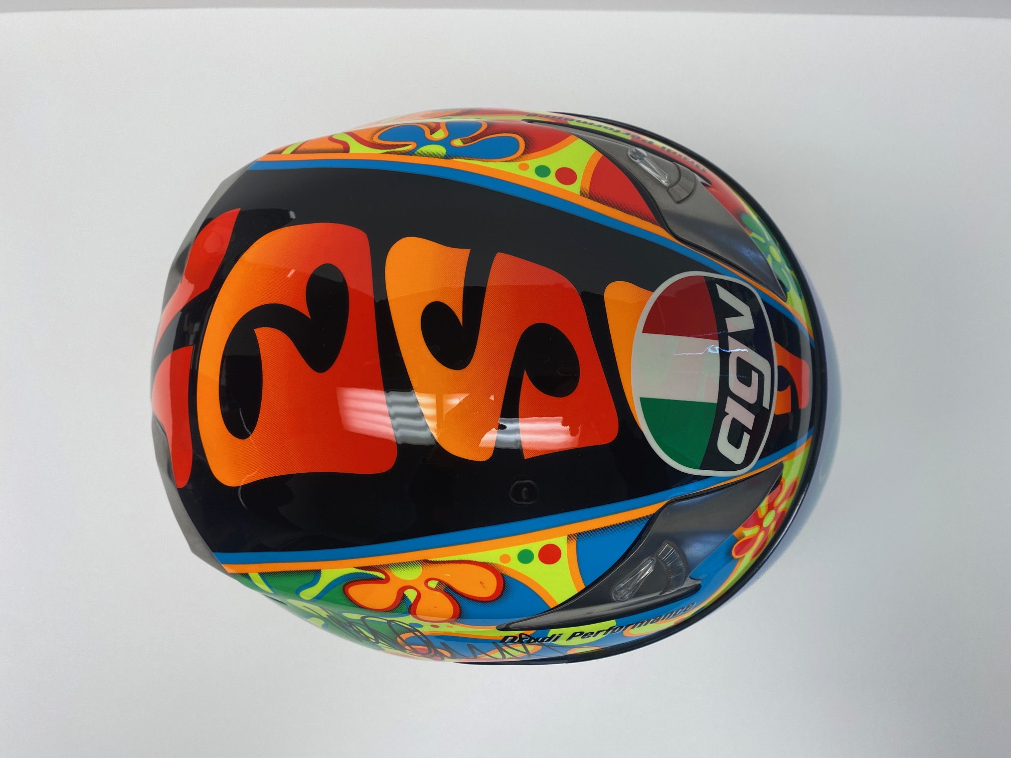 Valentino Rossi 2003 Valencia Helmet - Autographed Collectables