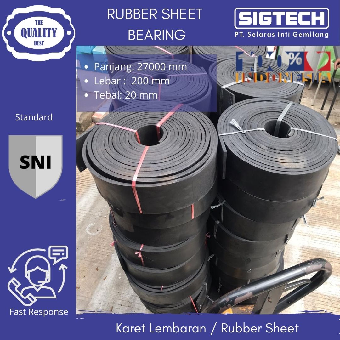 (material) karetrubber band gelang karet . Karet Lembaran Rubber Sheet 27000 200 20 Mm Sigtech