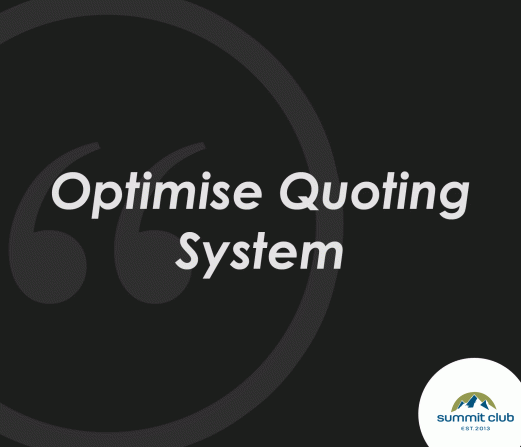 Optimise Quoting System