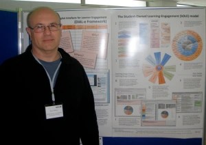 Simon in front of the SOLE Model Poster