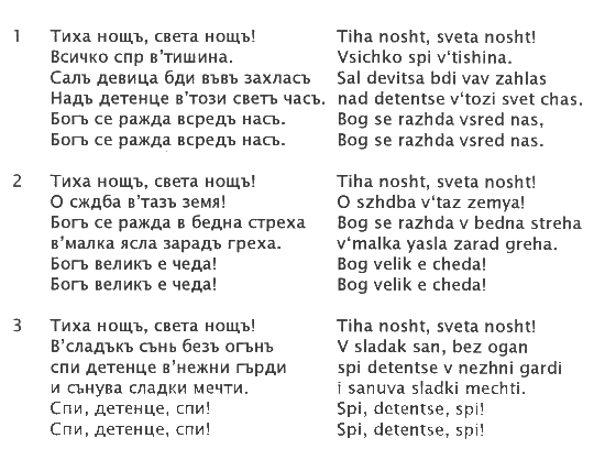 Cicha noc po bułgarsku
