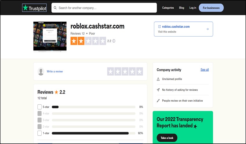 Is Roblox CashStar Legit Don T Purchase Before Reading This Trustpilot 
