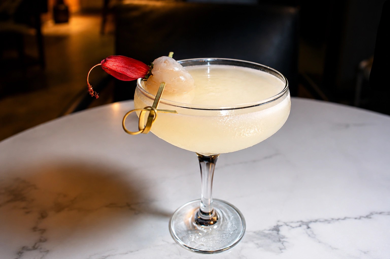 Sake Lychee Martini Houston TX | Silk Road
