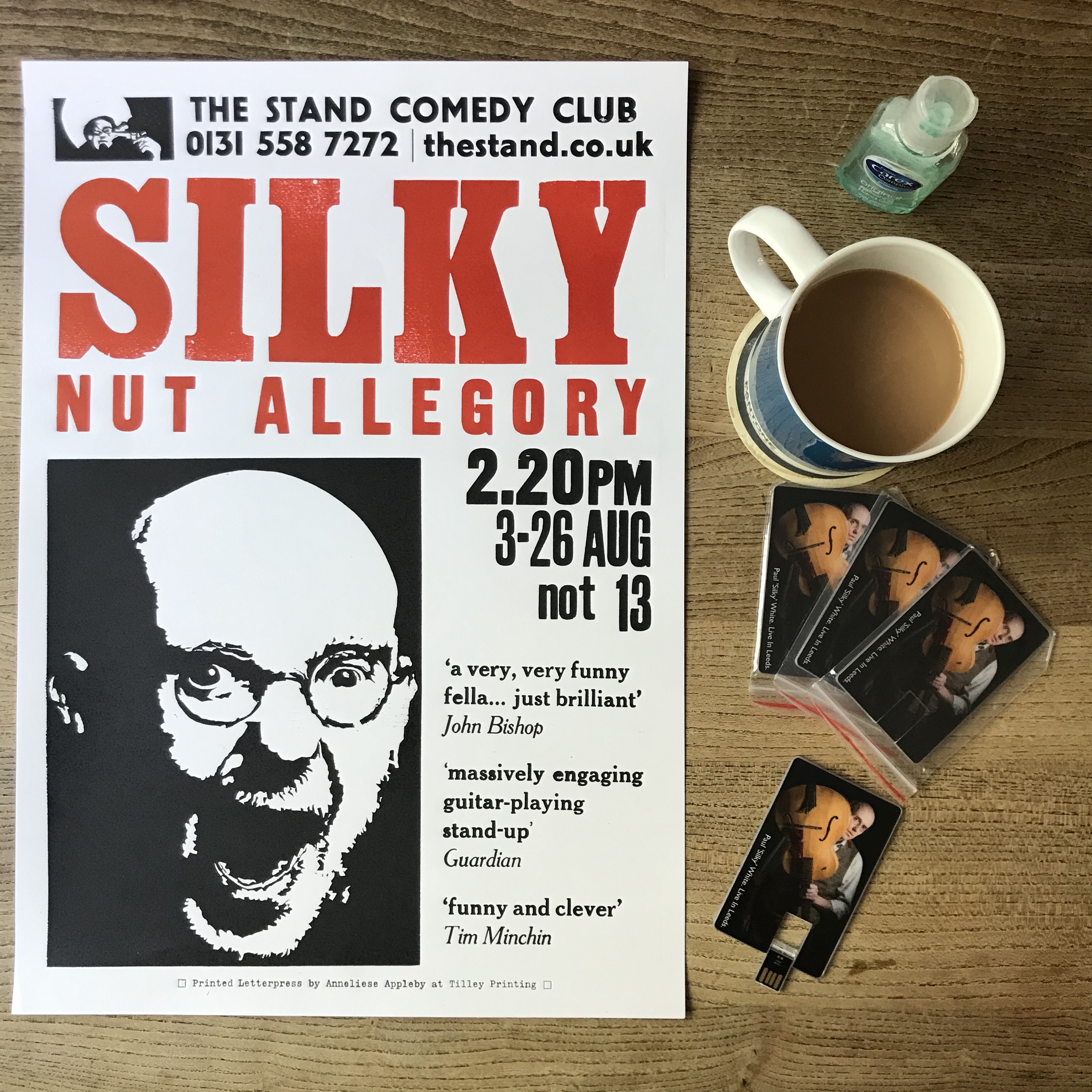 2012 Stand Show Poster: Design by Anneliese Appelby, printed on the Wharfedale Press at Tilley Print, Ledbury. Image by Andy Hollingworth