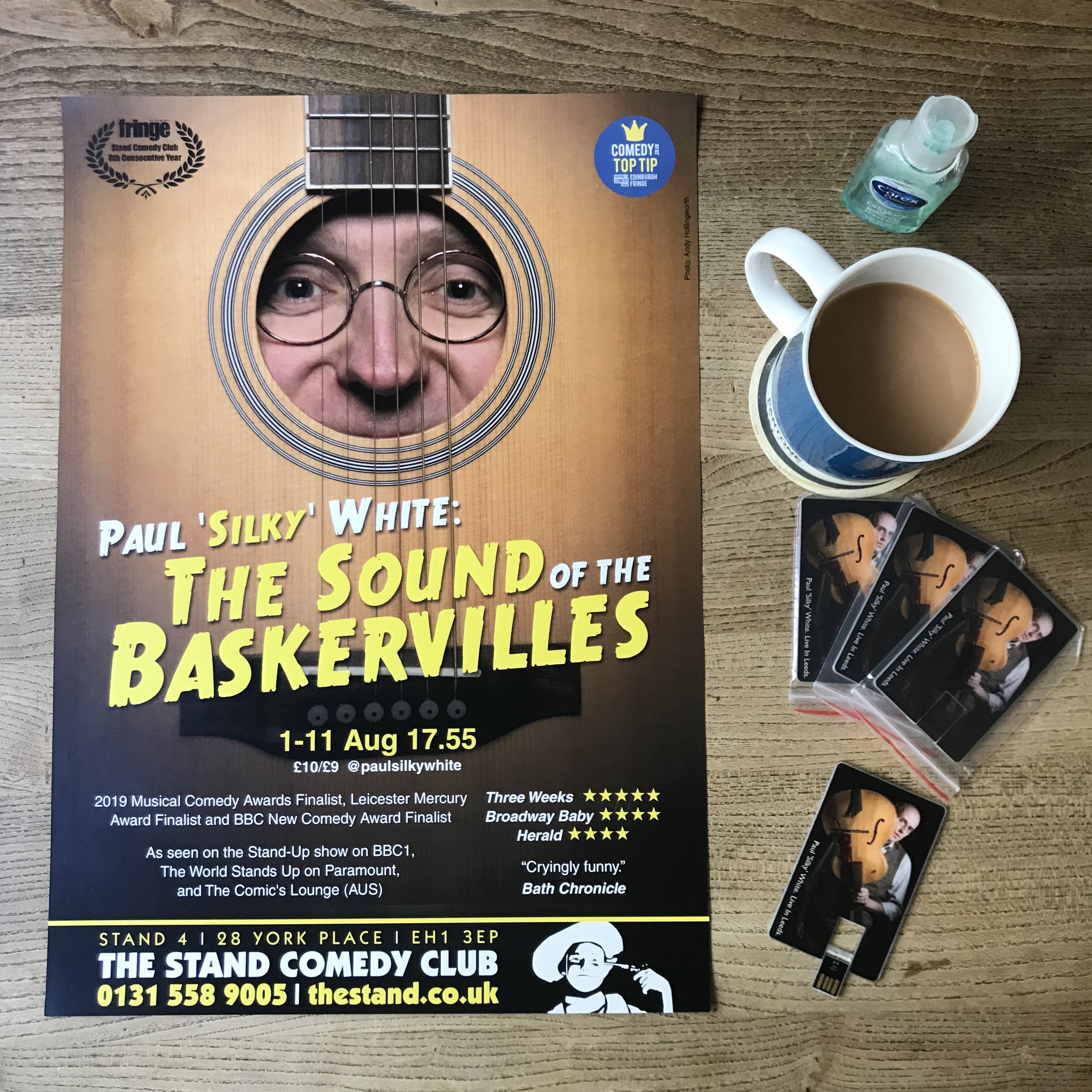 DOUBLE SIDED! The Sound of The Baskervilles/WYDIA 2019 Poster: design by Rob Ellis, photography by Andy Hollingworth