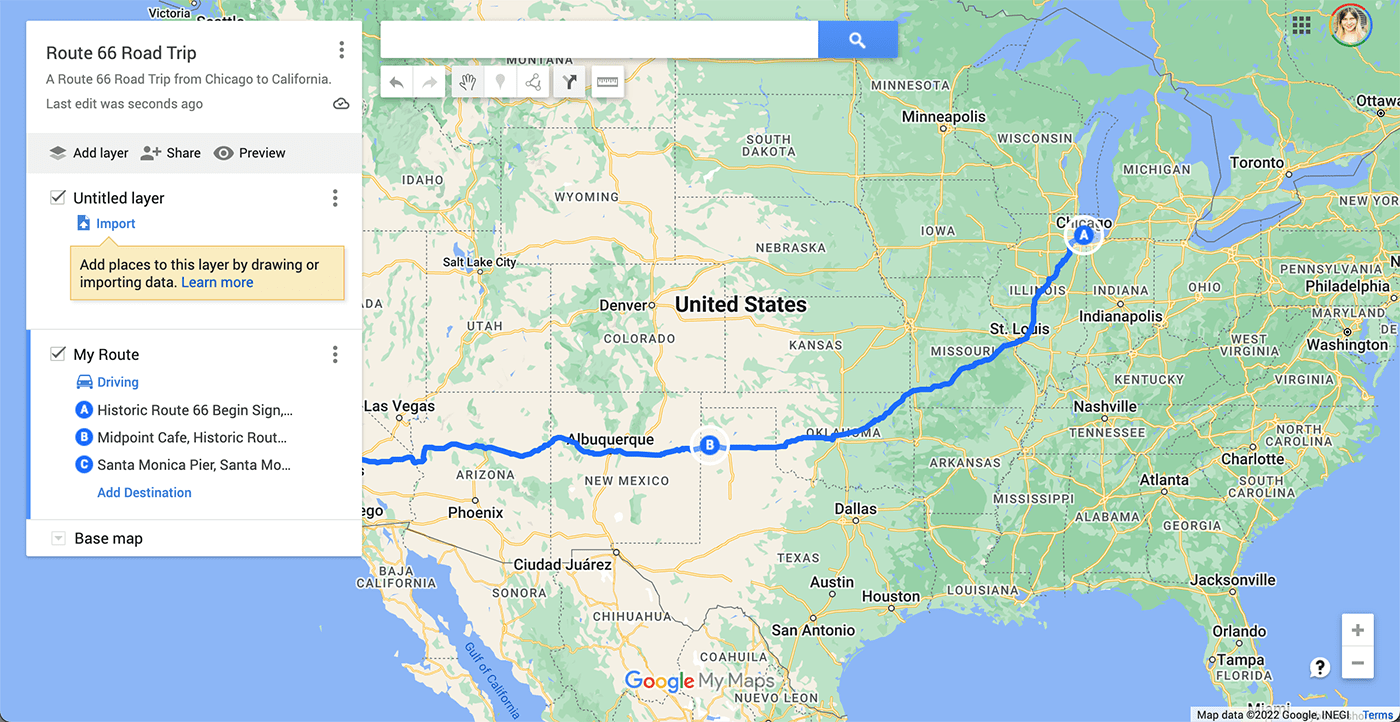 My Drive Route Map Google Maps Plot Route 