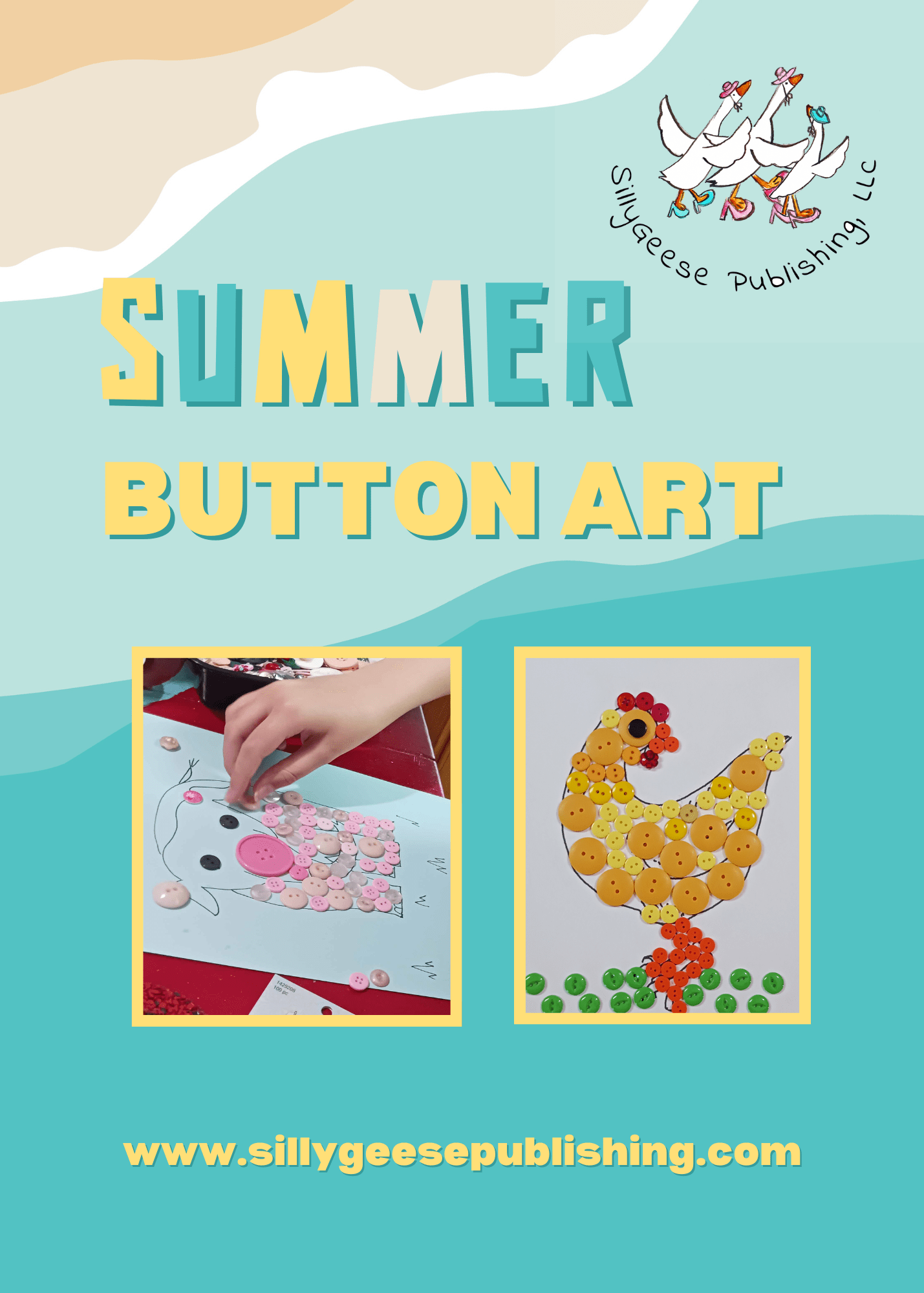 Summer Boredom Buster and Camp Craft: Create Colorful Button Art Wall Hangings