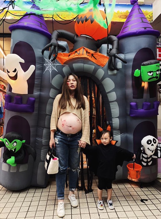 2018萬聖節變裝-自製吸血鬼蝙蝠裝＆喪屍孕婦