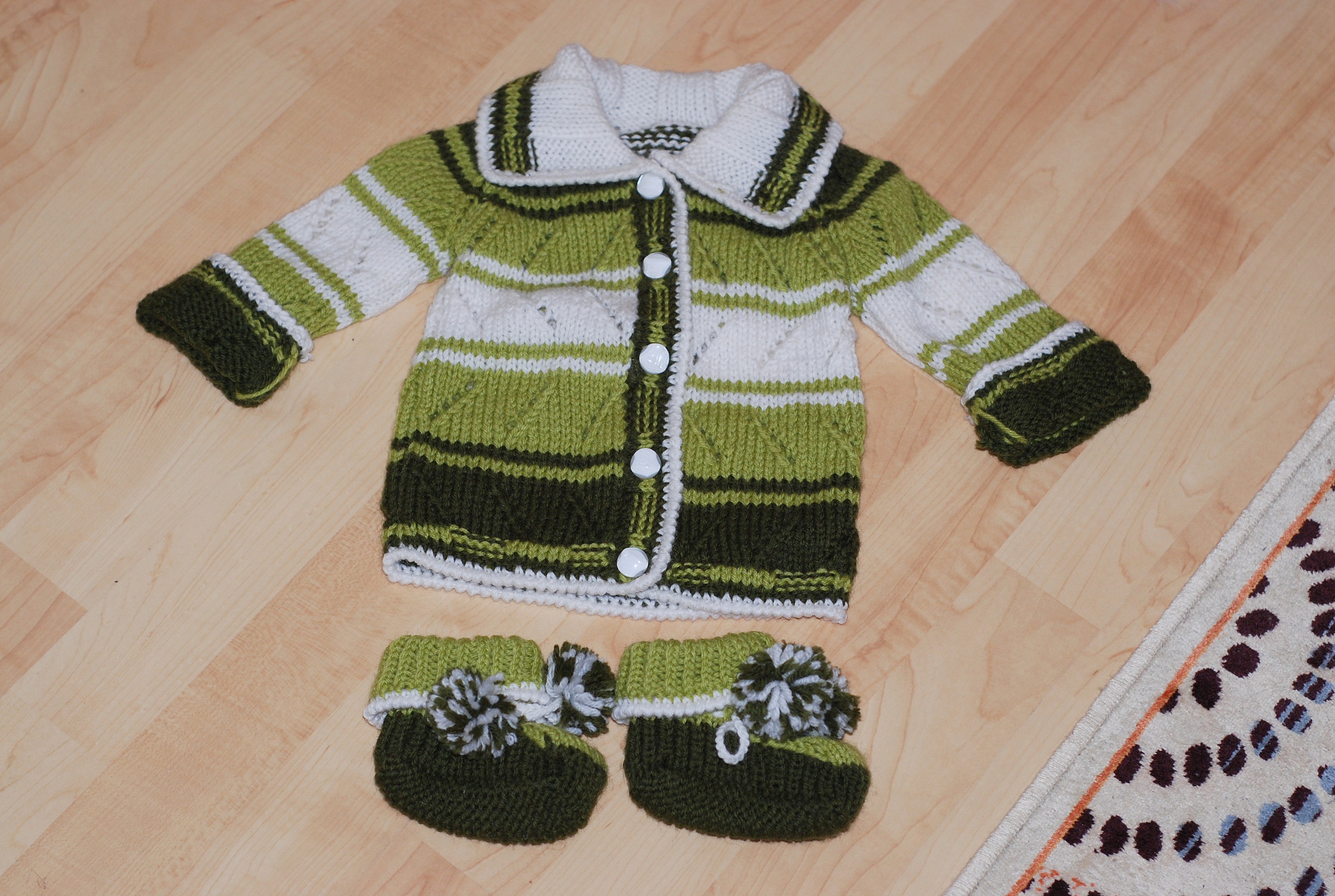 Komplektukas kūdikiui, 80% vilna, 20% akrilanas