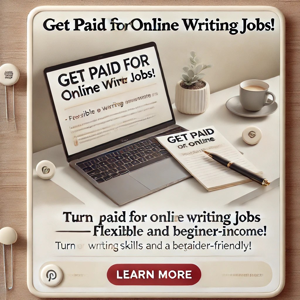 Paid Online Writing Jobs Banner