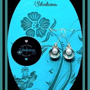 Seashell & Pearl Charm Earrings