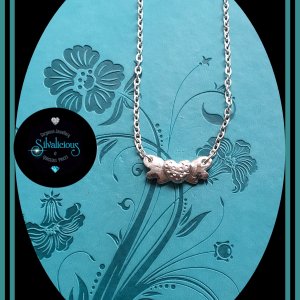 Handmade 99.9% Pure Silver Butterfly Wings Heart Necklace