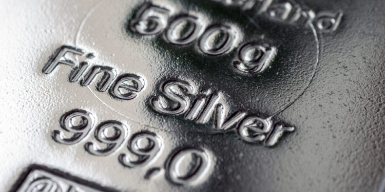 Silver price extends advance on weaker dollar and trade war worries