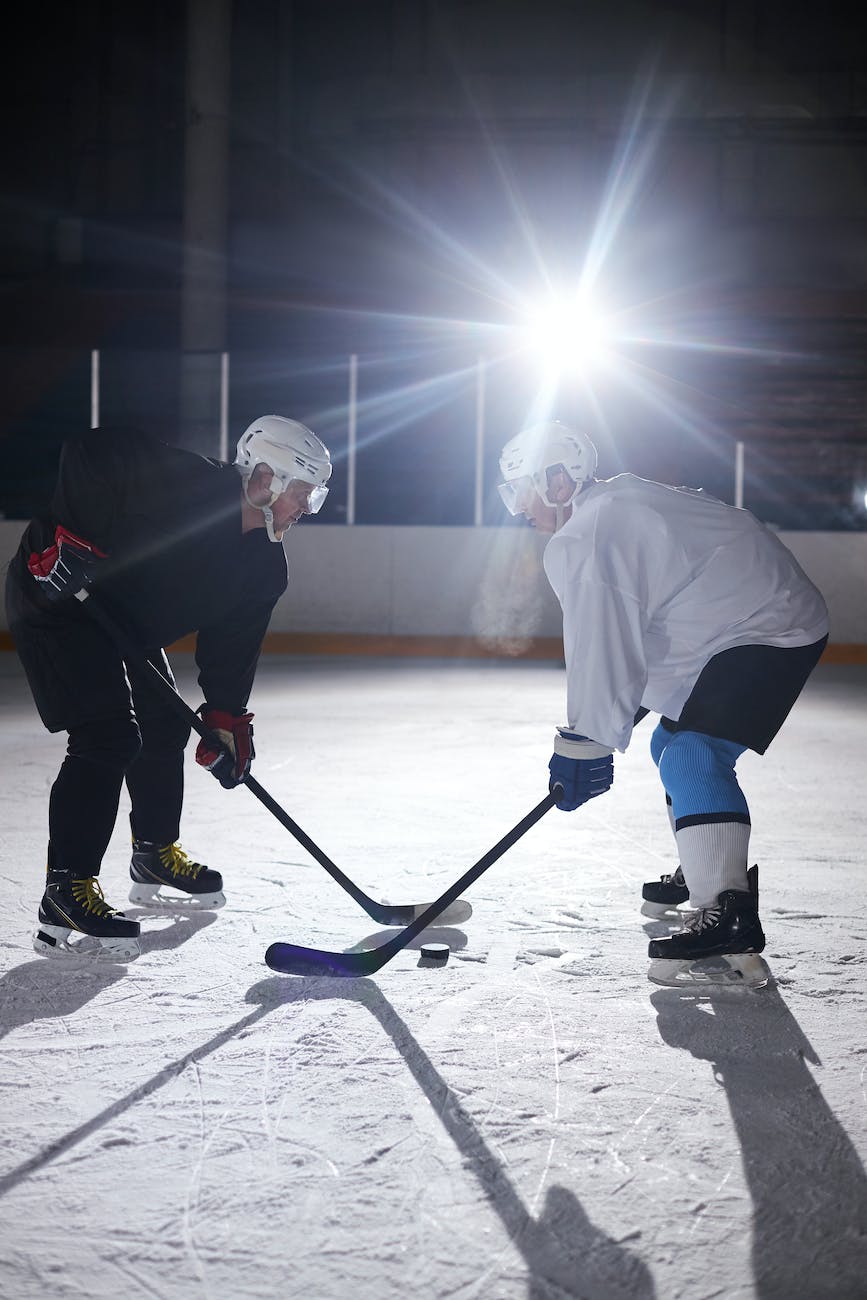 men playing hockey