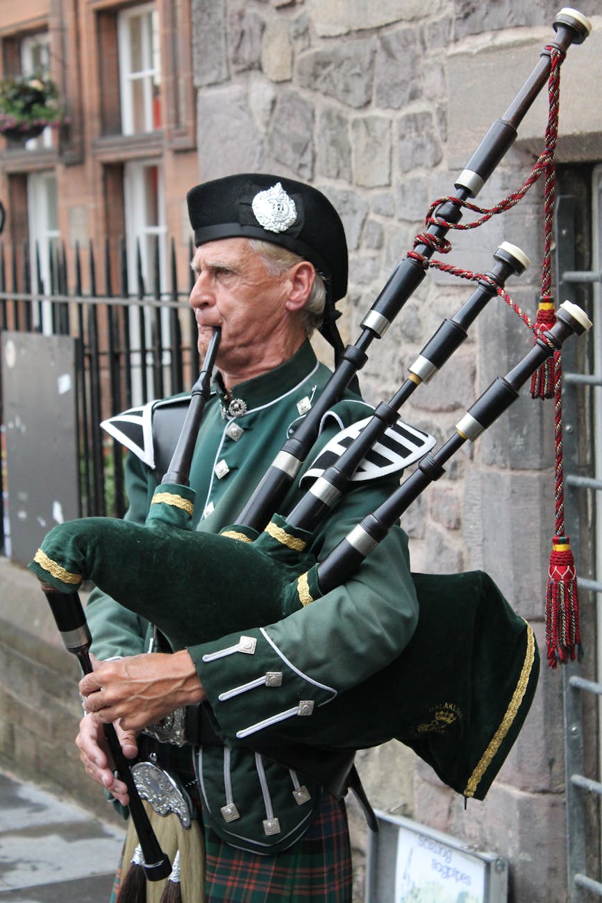 man playing wind instrument
