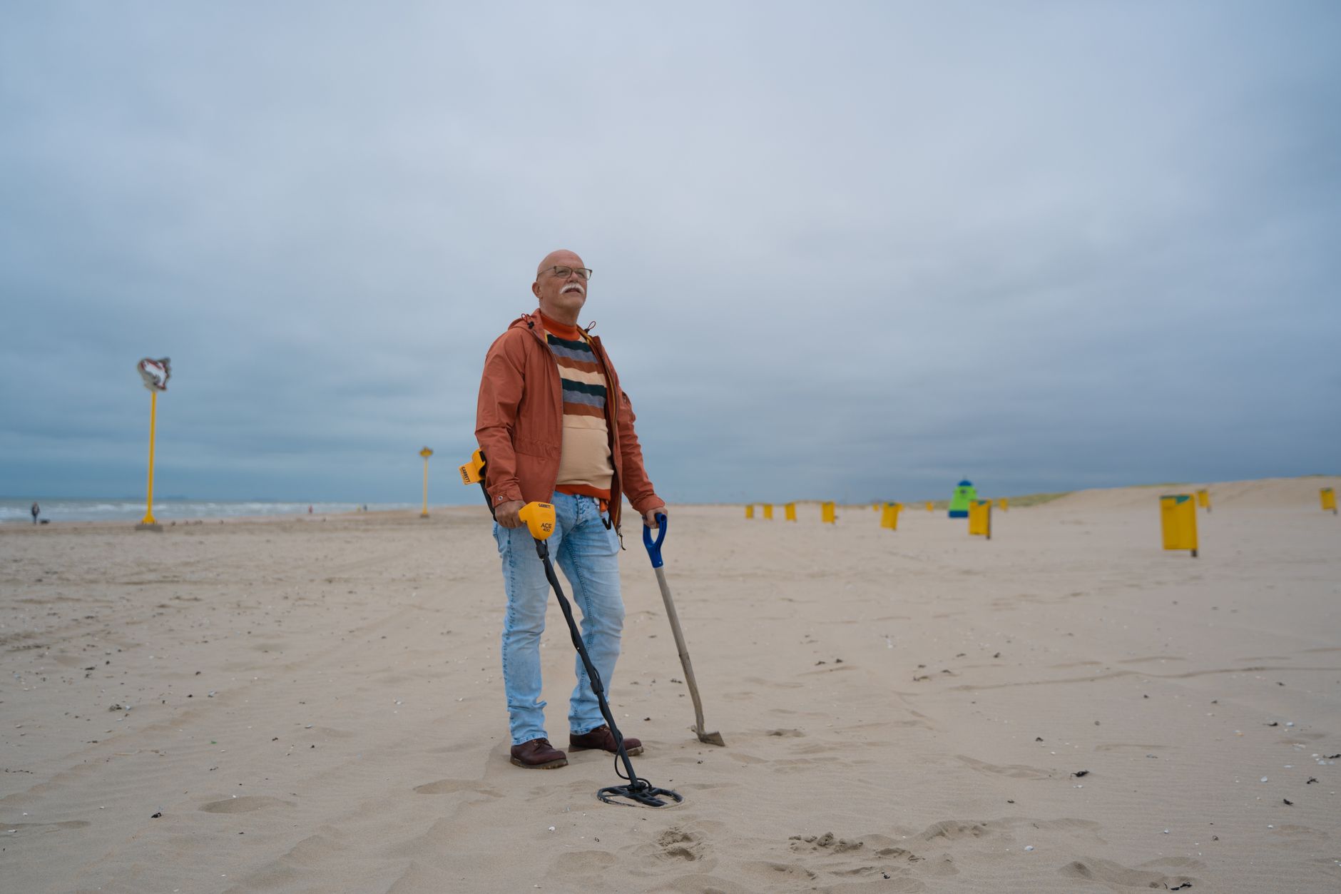 treasure hunter on beach