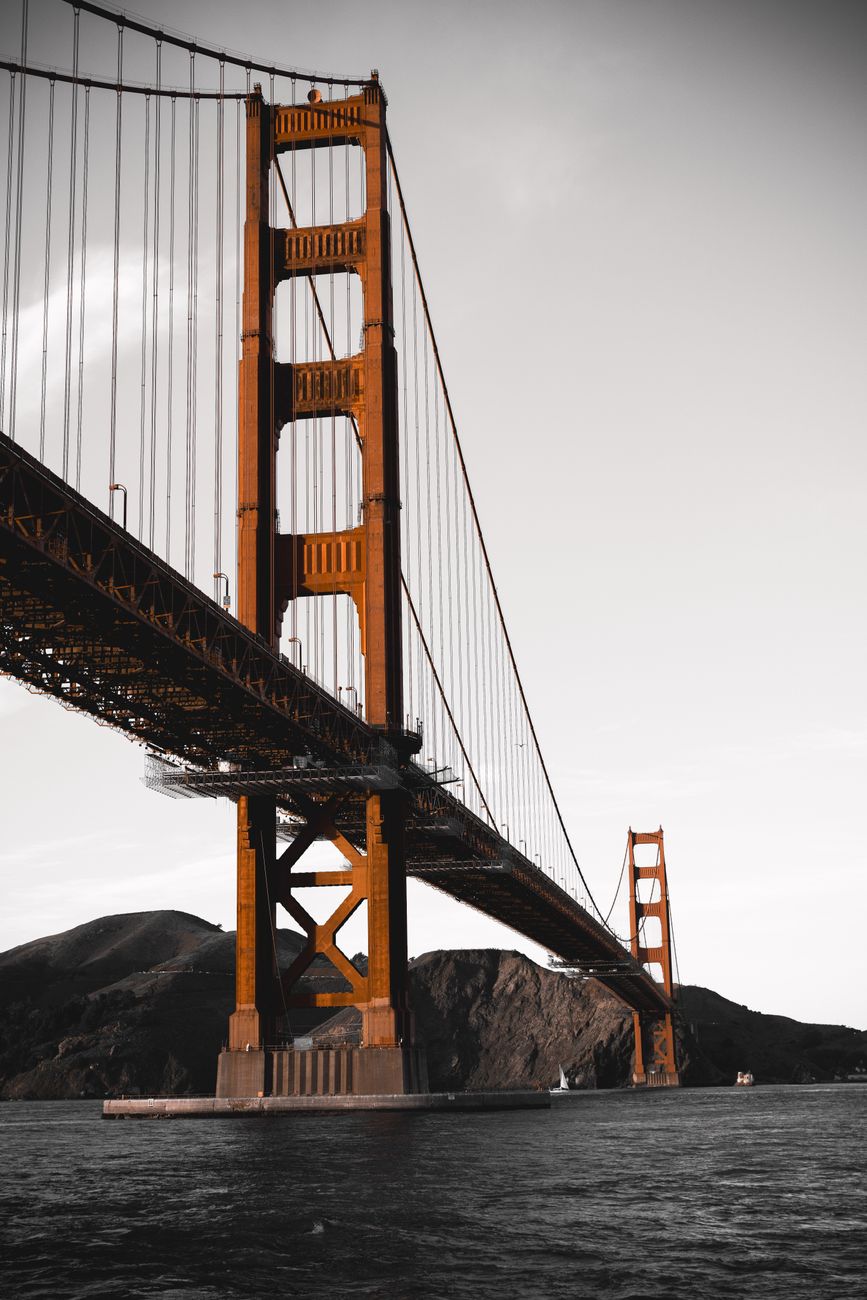 view of the golden gate bridge in san francisco usa