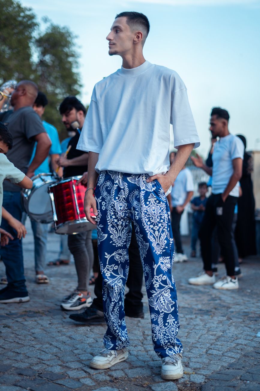 man in white t shirt