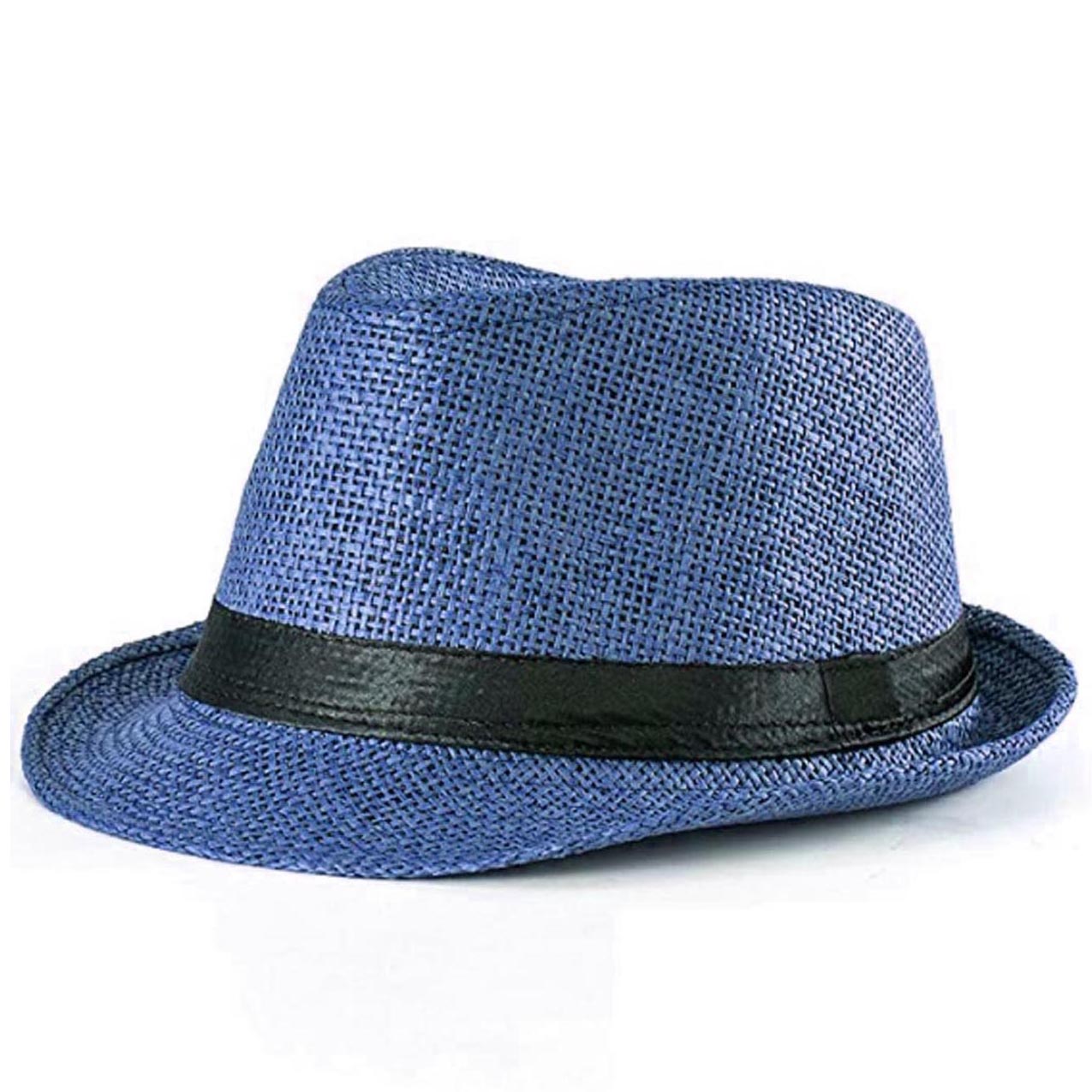 Silver Fever Stripped Panama Fedora Hat 