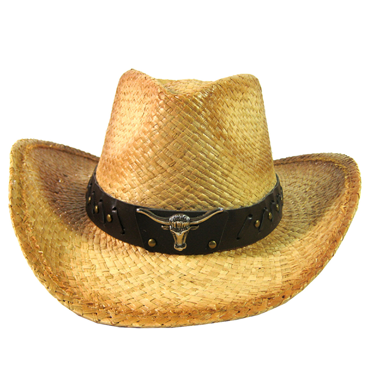 Men's Women's Straw Cowboy Cowgirl Hat 