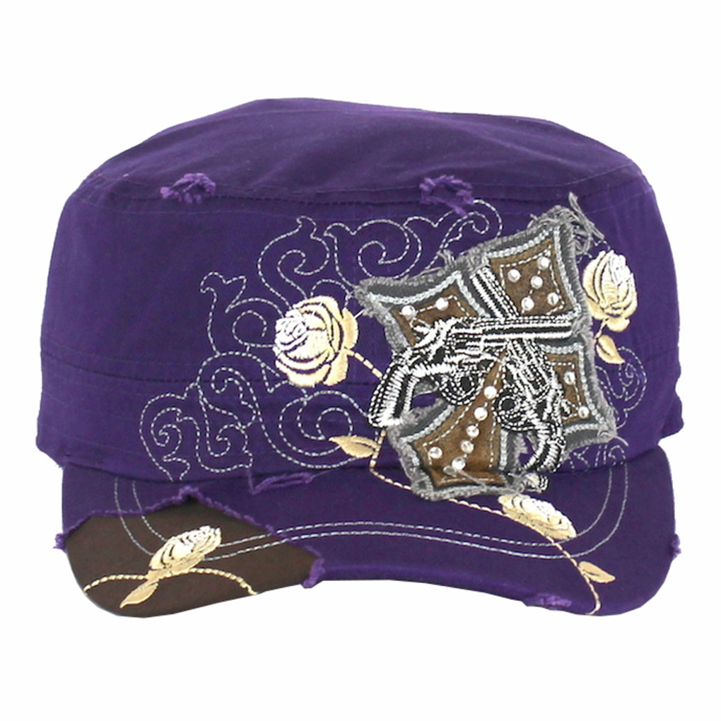 Women's Military Cadet Cap Hat Cotton 