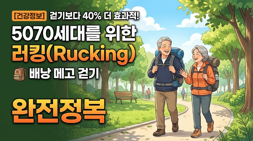 [건강정보] 걷기보다 40% 더 효과적! 🎒 5070세대를 위한 러킹(Rucking) 완전정복