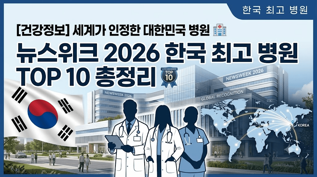 [건강정보] 세계가 인정한 대한민국 병원 🏥 뉴스위크 2026 한국 최고 병원 TOP 10 총정리