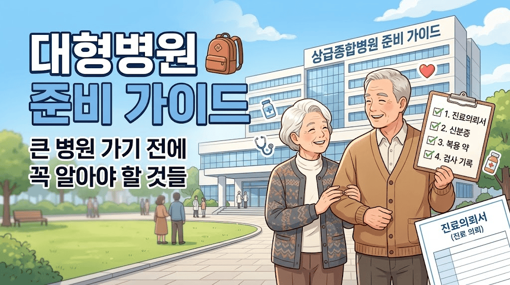 큰 병원 가기 전에 꼭 알아야 할 것들 — 상급종합병원 구조전환과 준비 완전 가이드