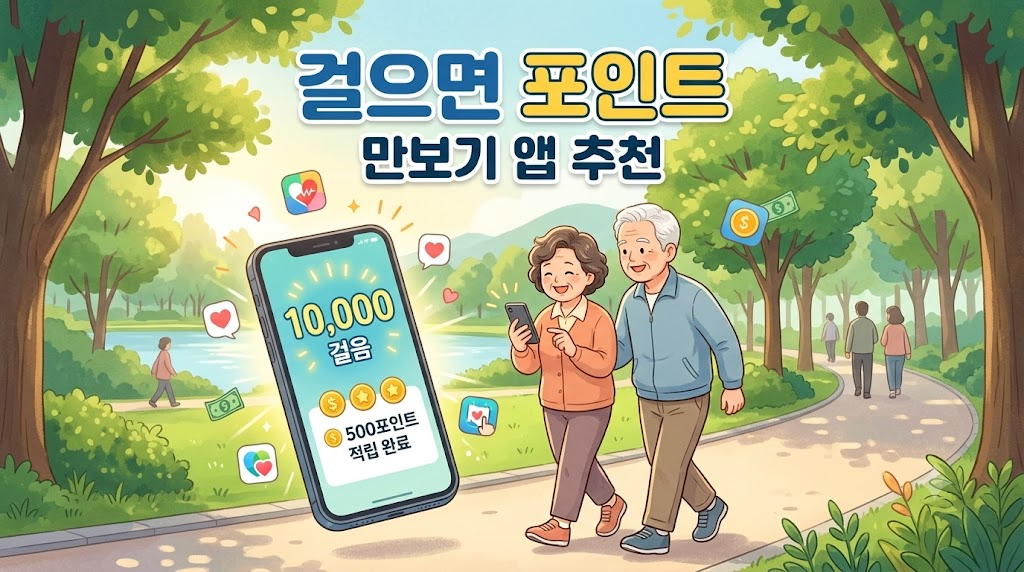 걸으면 건강, 포인트도 쌓인다 — 2026년 시니어를 위한 만보기 앱 5가지