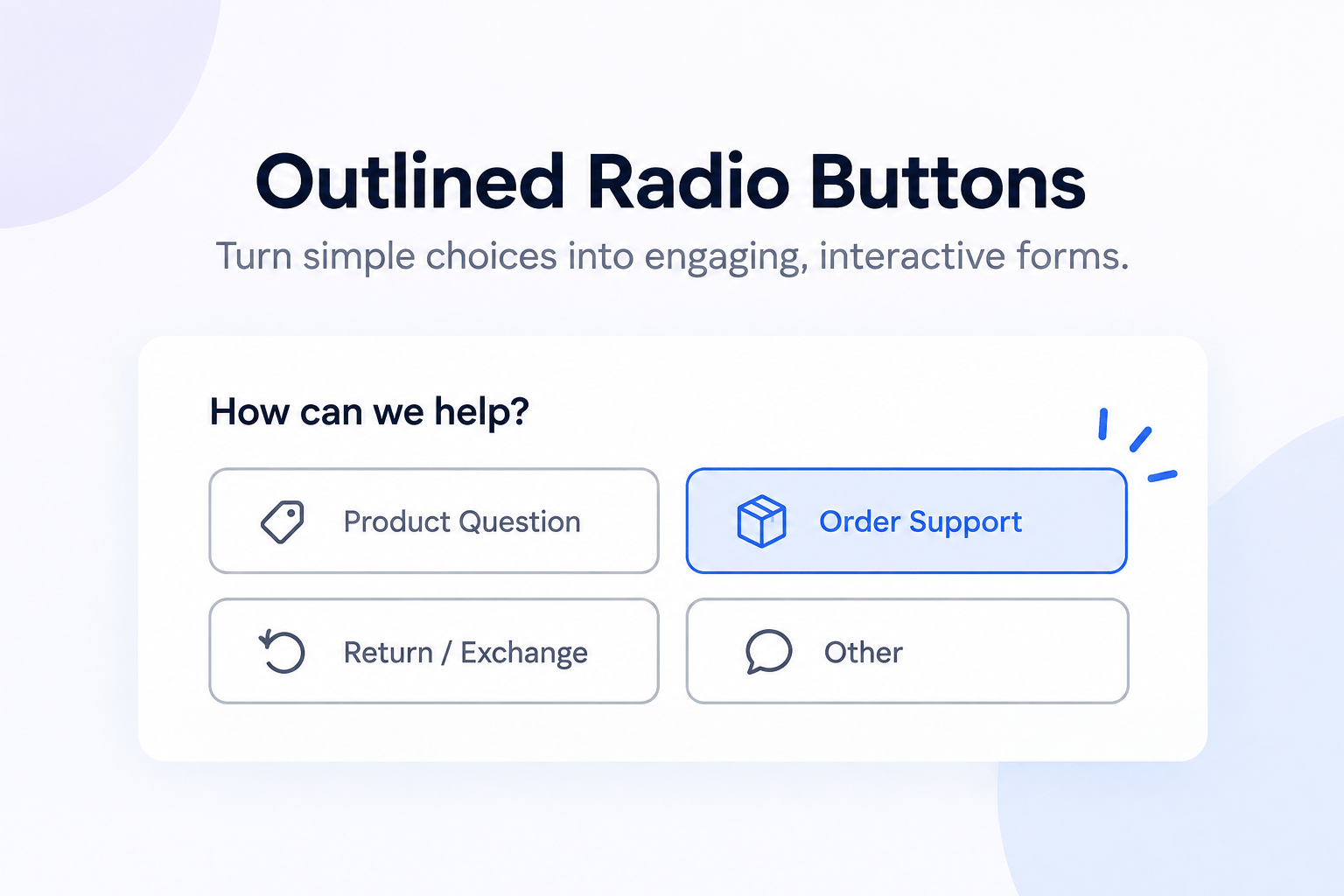 Outlined Radio Buttons