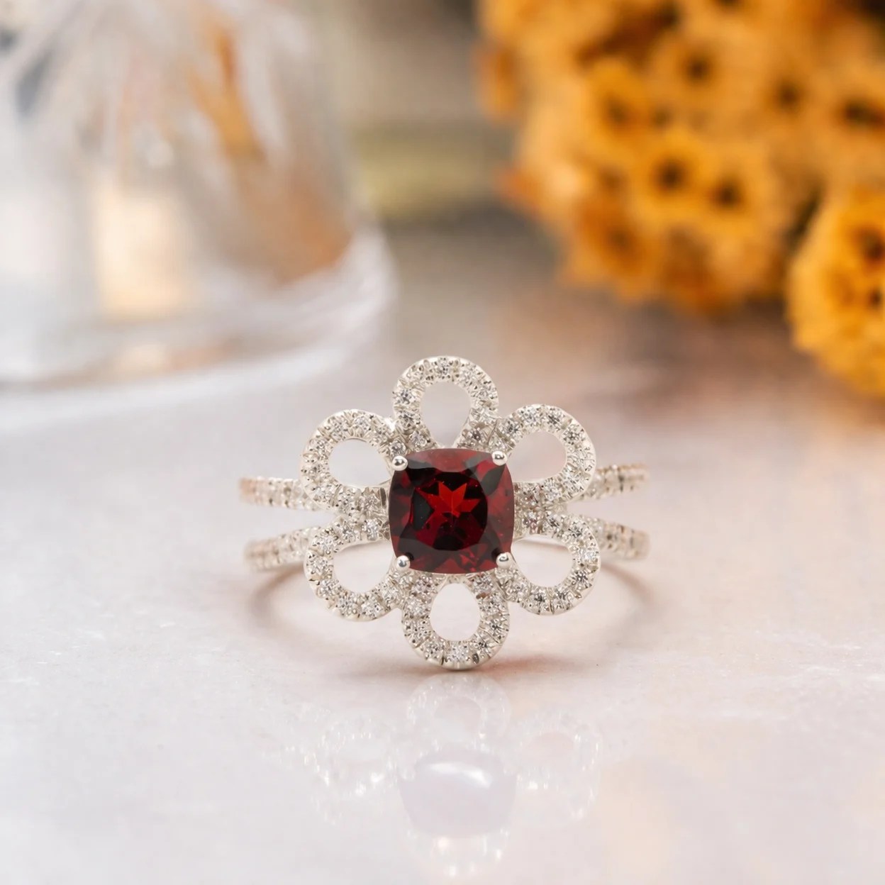 Flower Garnet -1