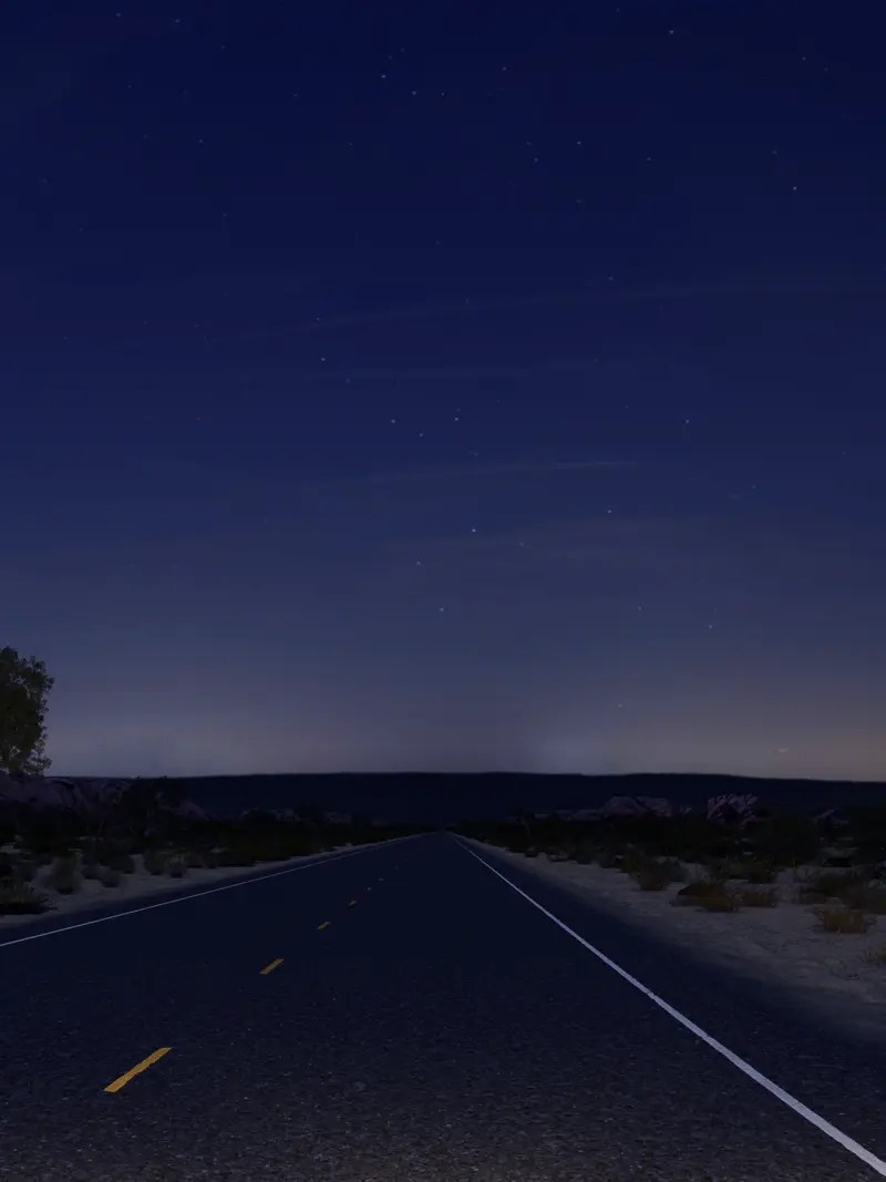 Rural Highway 01 – Desert – Night