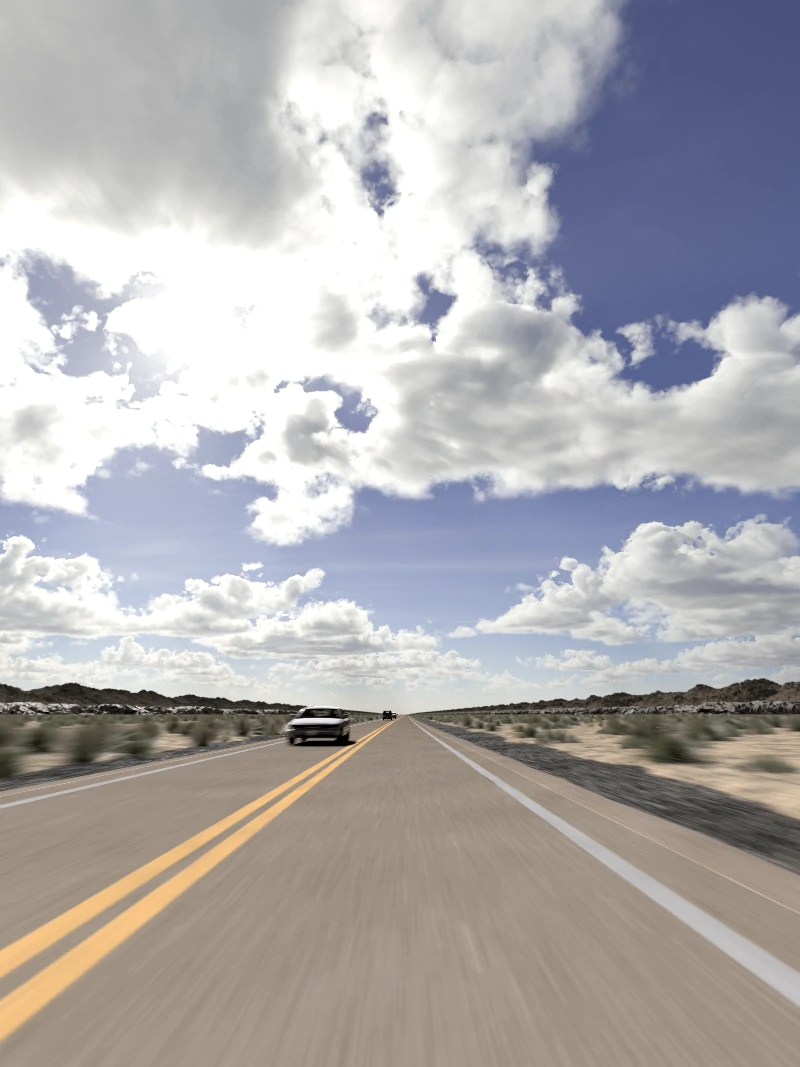 Rural Highway 03 – Desert With Traffic – Day v2