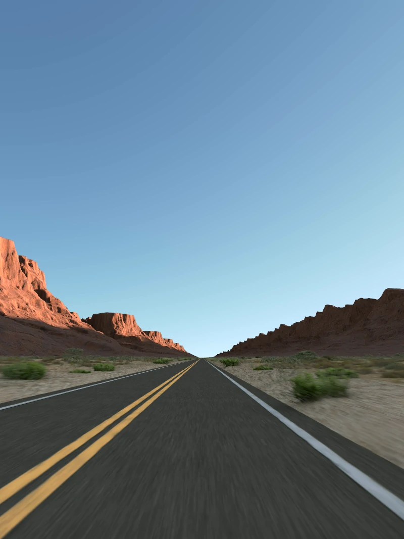 Rural Highway 05 – Desert – Sunset