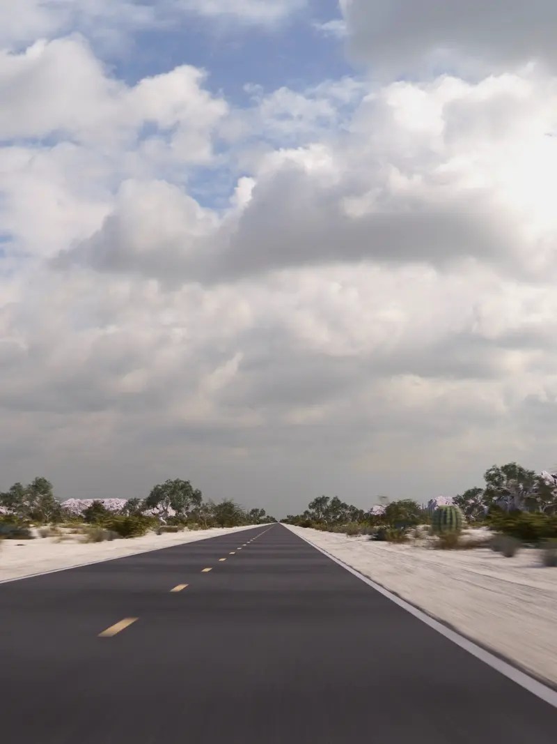 Rural Highway 01 – Desert U-Turn – Day
