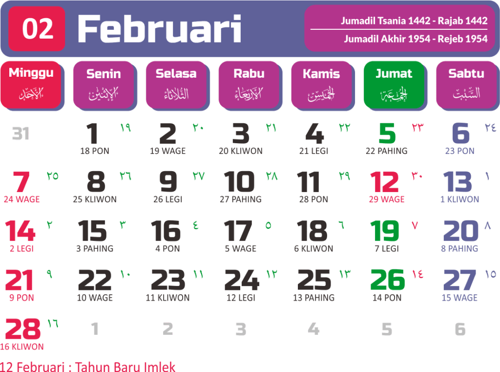 Download Template Kalender Tahun 2021 Format Png Simadrasah