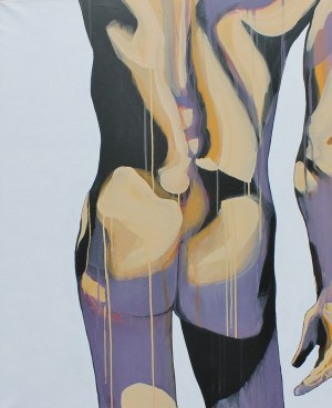 abstract figures acrylic painting male torso side figure paintings archive behind canvas smith