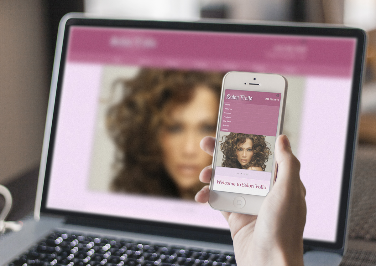 Salon Vollo on Mobile and Desktop