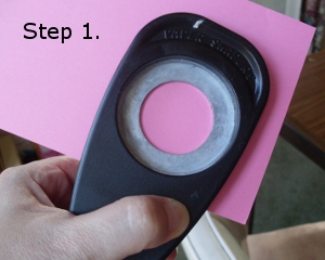 Punch a 1 3/8" circle from your cardstock