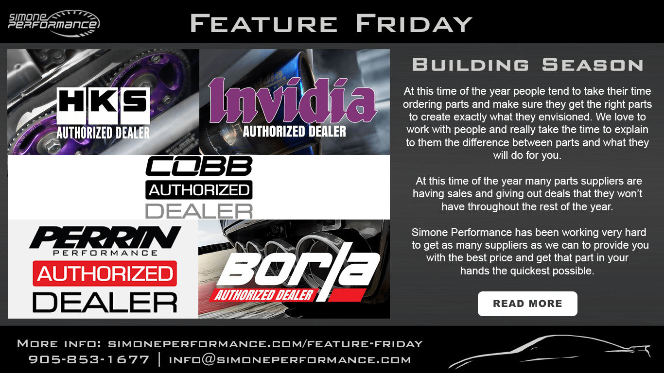 Parts Authorized Dealer Simone Performance Cobb, Invidia, Borla, HKS Exhaust, Perrin Performance, Auto Parts Sales COBB, Perrin, HKS, Borla, Invidia, Exhausts, Intakes, Brakes, Stillen, Superchargers, Turbochargers