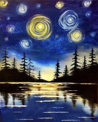 lake starry paintnite paint nite events night painting music food bars
