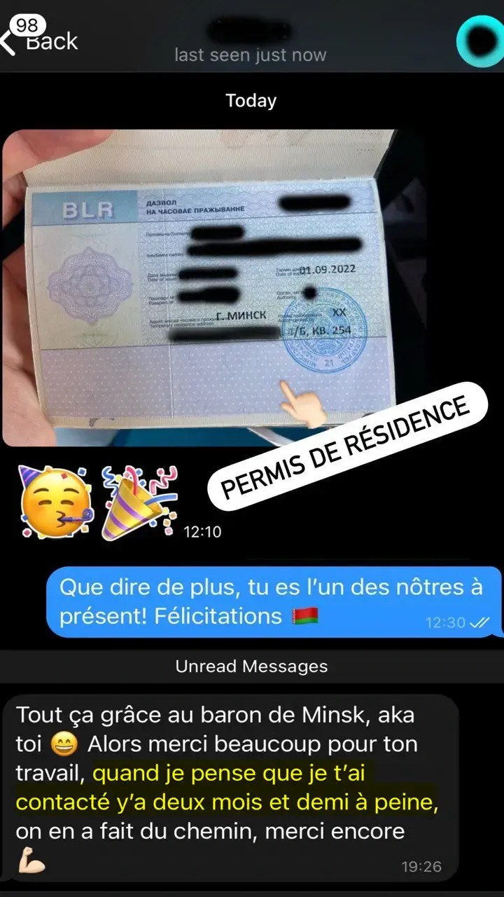 Témoignage : obention d'un permis de résidence Biélorusse en à peine deux mois