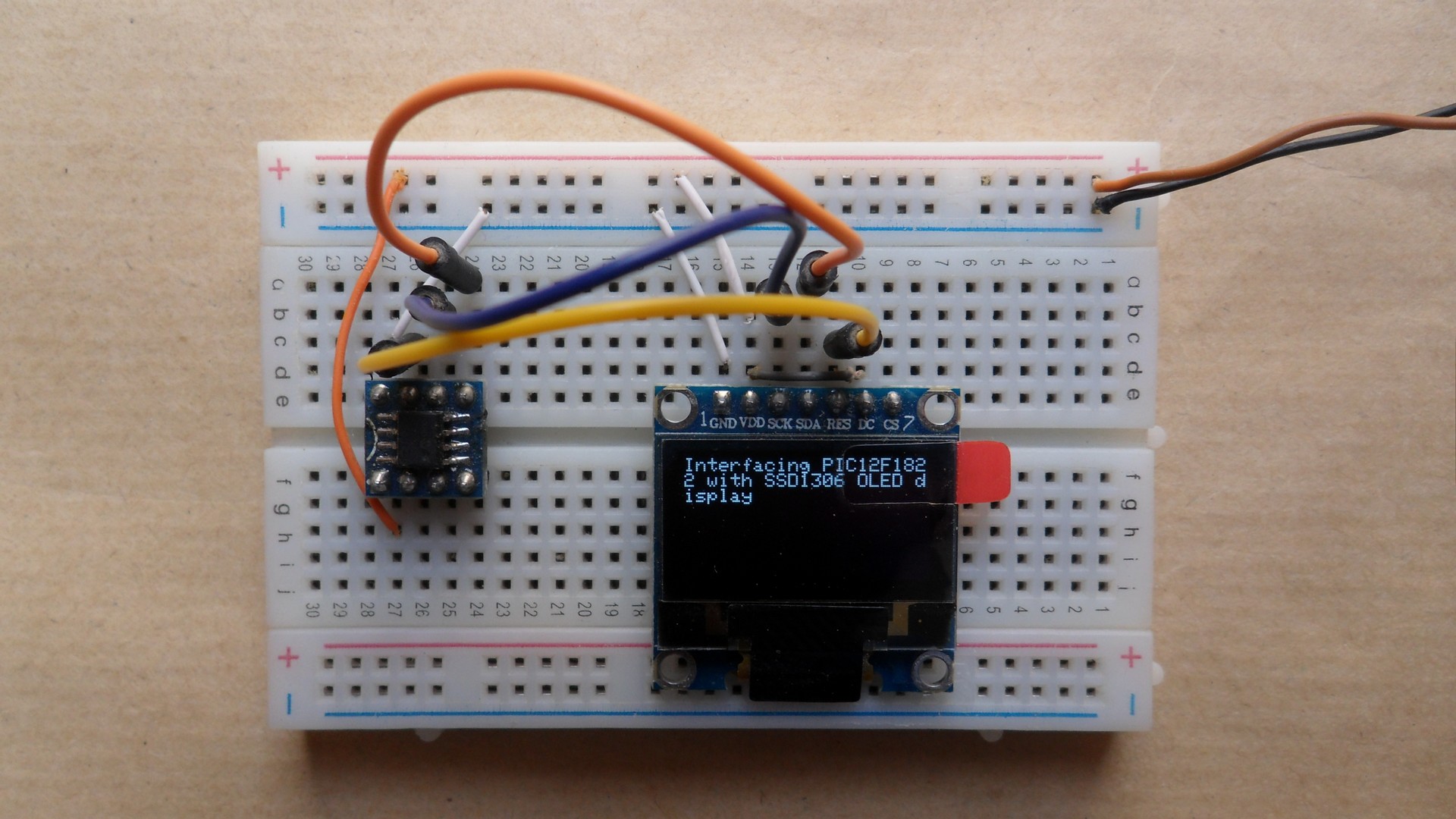 Interfacing Pic12f1822 With Ssd1306 Oled Simple Projects