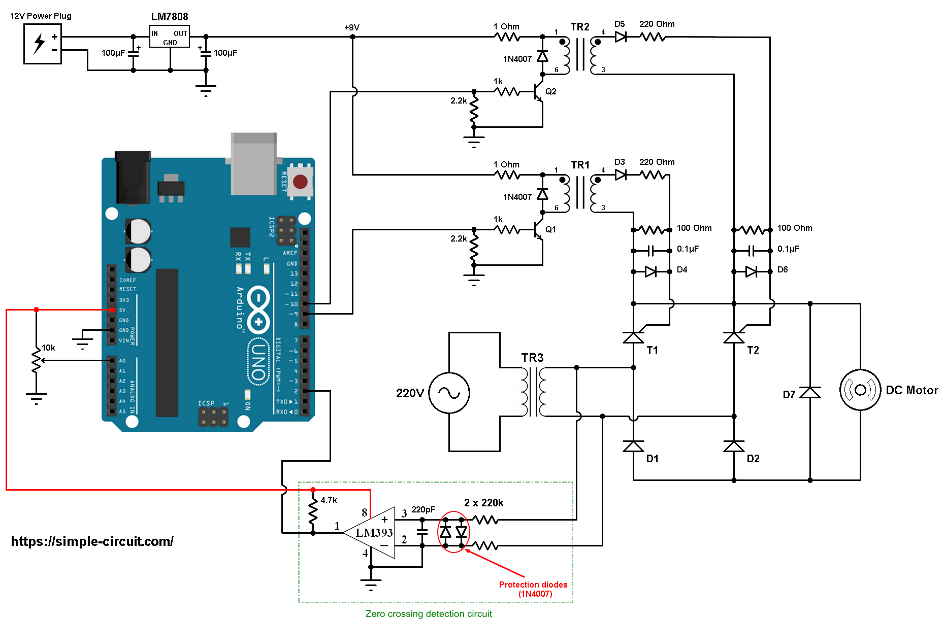 Arduino Dc Motor Control With Bridge Rectifier Simple Projects
