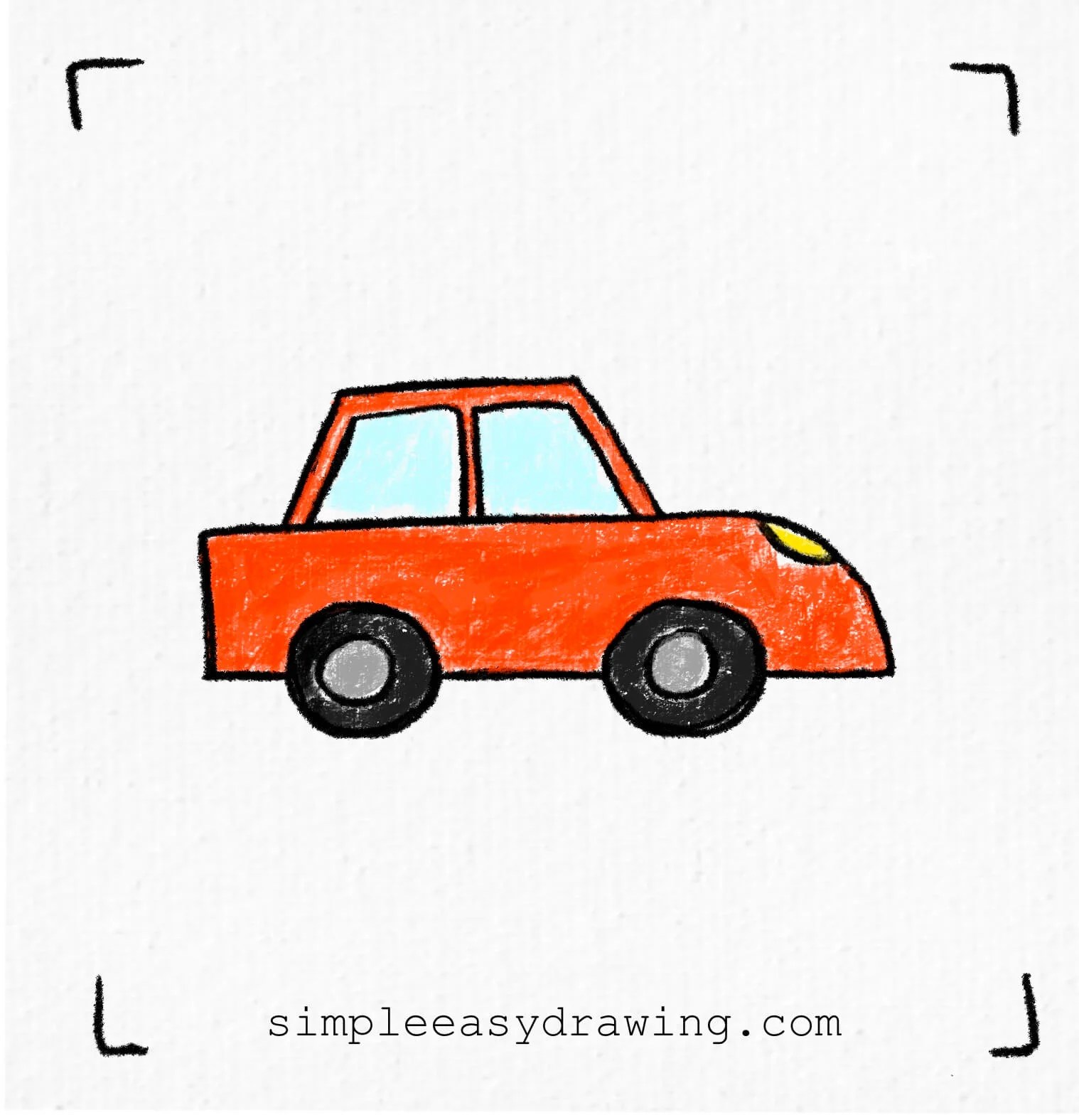 Car drawing step by step for kids