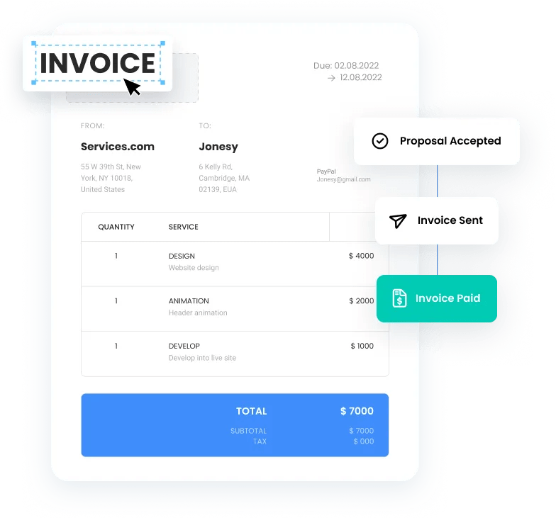 Invoice and proposal accepted after succecfully capturing and nurturing leads to close, speed to lead